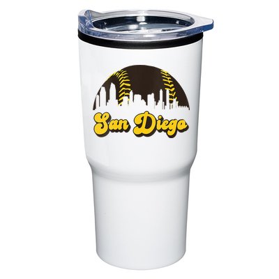 San Diego Baseball Vintage Skyline Cool Retro SD Jersey Tumbler