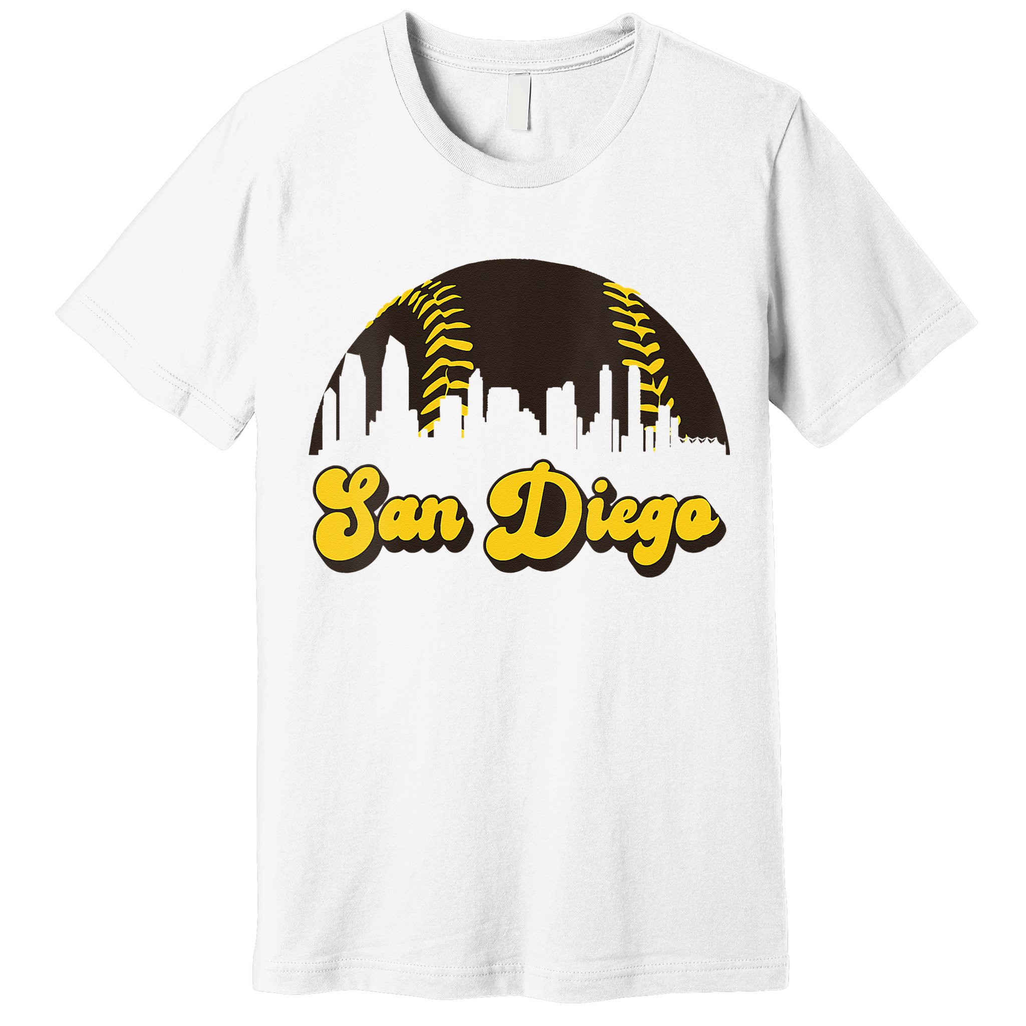 San Diego Baseball Vintage Skyline Cool Retro SD Jersey Premium T-Shirt