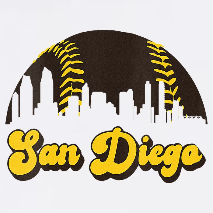 San Diego Baseball Vintage Skyline Cool Retro SD Jersey Baby Bodysuit