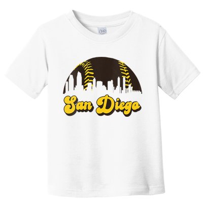 San Diego Baseball Vintage Skyline Cool Retro SD Jersey Toddler T-Shirt