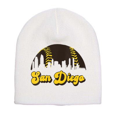 San Diego Baseball Vintage Skyline Cool Retro SD Jersey Short Acrylic Beanie