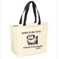Silly Dogs Born To Be Cute Forced To Be Chubby Cute Zip Tote Bag