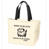 Silly Dogs Born To Be Cute Forced To Be Chubby Cute Zip Tote Bag