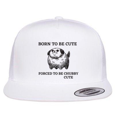 Silly Dogs Born To Be Cute Forced To Be Chubby Cute Flatbill Hat