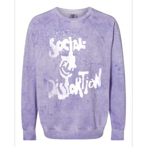 Social Distortion Black Splatter Smiley Colorblast Crewneck Sweatshirt