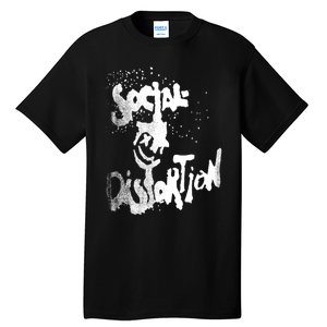 Social Distortion Black Splatter Smiley Tall T-Shirt