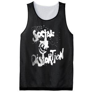 Social Distortion Black Splatter Smiley Mesh Reversible Basketball Jersey Tank