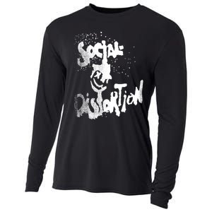 Social Distortion Black Splatter Smiley Cooling Performance Long Sleeve Crew