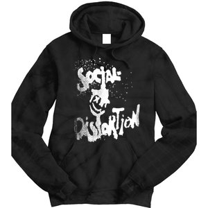 Social Distortion Black Splatter Smiley Tie Dye Hoodie