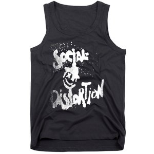 Social Distortion Black Splatter Smiley Tank Top