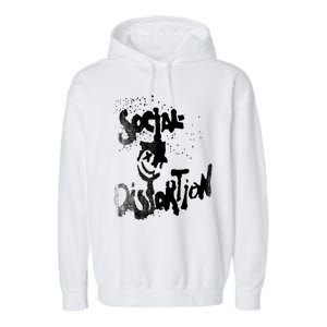 Social Distortion Black Splatter Smiley Garment-Dyed Fleece Hoodie