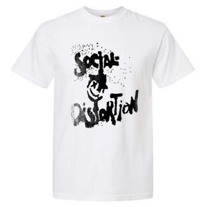 Social Distortion Black Splatter Smiley Garment-Dyed Heavyweight T-Shirt