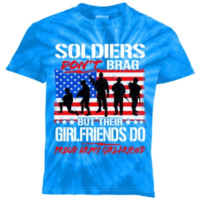 Soldiers Don't Brag Proud Army Friend Funny Military Great Gift Kids Tie-Dye T-Shirt