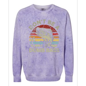 Sunset Dont Be Dumb Bass Fishing Colorblast Crewneck Sweatshirt