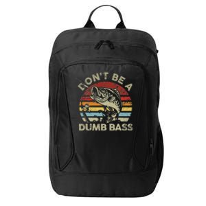 Sunset Dont Be Dumb Bass Fishing City Backpack