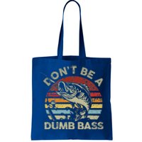 Sunset Dont Be Dumb Bass Fishing Tote Bag