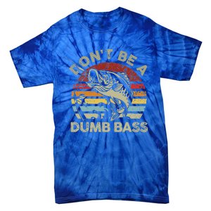 Sunset Dont Be Dumb Bass Fishing Tie-Dye T-Shirt