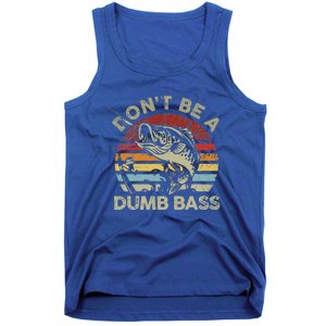 Sunset Dont Be Dumb Bass Fishing Tank Top