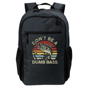 Sunset Dont Be Dumb Bass Fishing Daily Commute Backpack