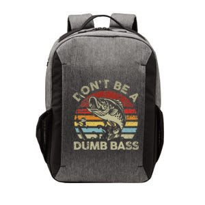 Sunset Dont Be Dumb Bass Fishing Vector Backpack