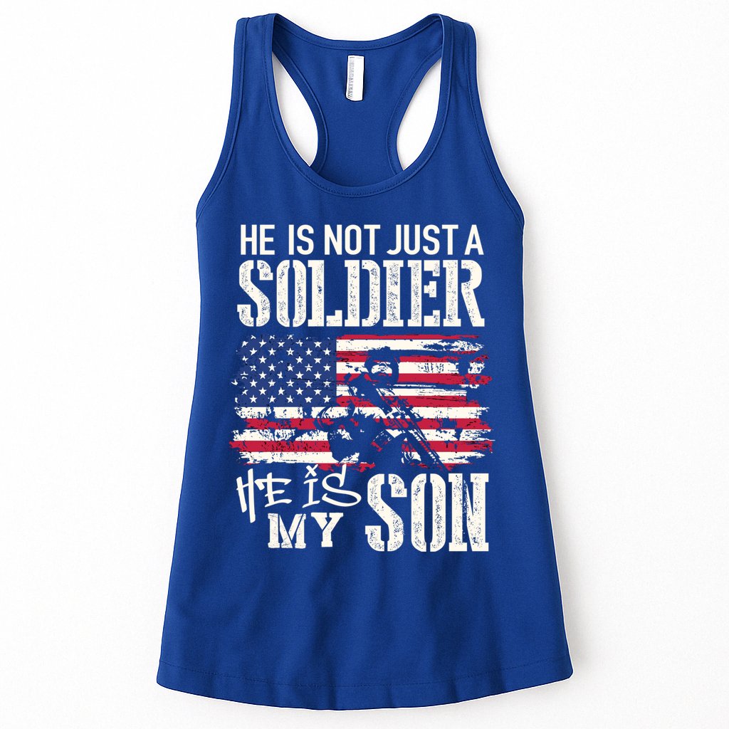Soldier Dad Cool Gift He Not Just Soldier He Is My Son Father Gift Womens Tank Top