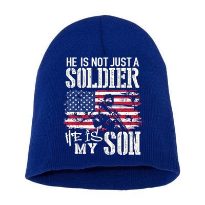 Soldier Dad Cool Gift He Not Just Soldier He Is My Son Father Gift Short Acrylic Beanie