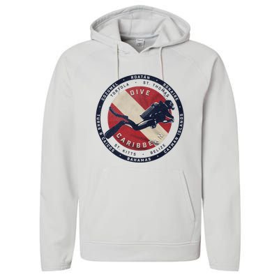 Scuba Dive Caribbean Performance Fleece Hoodie