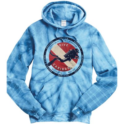 Scuba Dive Caribbean Tie Dye Hoodie