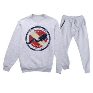 Scuba Dive Caribbean Premium Crewneck Sweatsuit Set