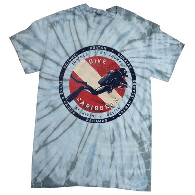 Scuba Dive Caribbean Tie-Dye T-Shirt