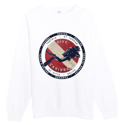 Scuba Dive Caribbean Premium Crewneck Sweatshirt