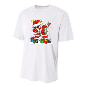 Santa Dabbing Christmas Tree Light Xmas Claus  Youth Performance Sprint T-Shirt