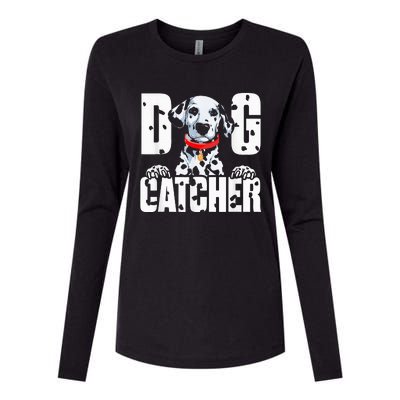 Soft Dog Catcher Costume Dalmatian Easy Family Costume Womens Cotton Relaxed Long Sleeve T-Shirt