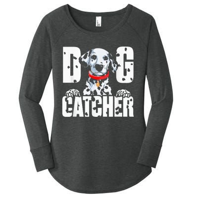 Soft Dog Catcher Costume Dalmatian Easy Family Costume Women's Perfect Tri Tunic Long Sleeve Shirt