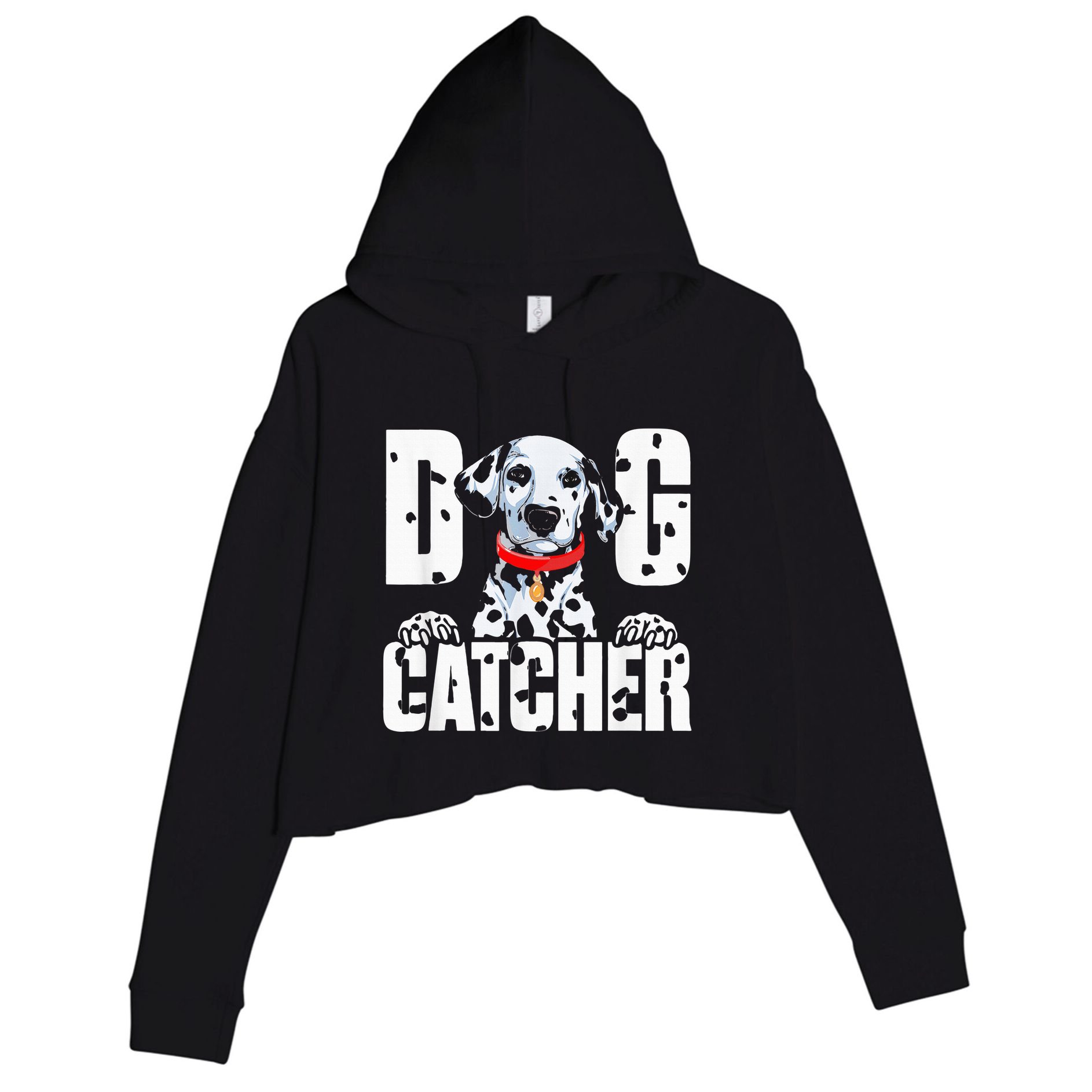 Soft Dog Catcher Costume Dalmatian Easy Family Costume Crop Fleece Hoodie