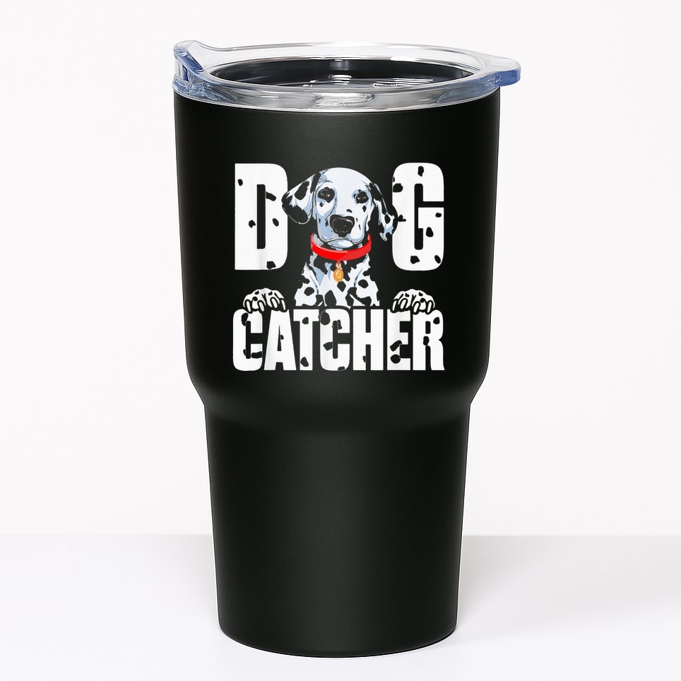 Soft Dog Catcher Costume Dalmatian Easy Family Costume Tumbler