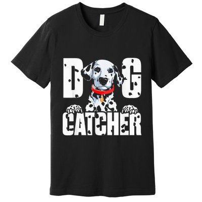 Soft Dog Catcher Costume Dalmatian Easy Family Costume Premium T-Shirt