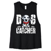 Soft Dog Catcher Costume Dalmatian Easy Family Costume Women's Racerback Cropped Tank