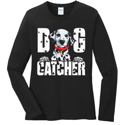 Soft Dog Catcher Costume Dalmatian Easy Family Costume Ladies Long Sleeve Shirt