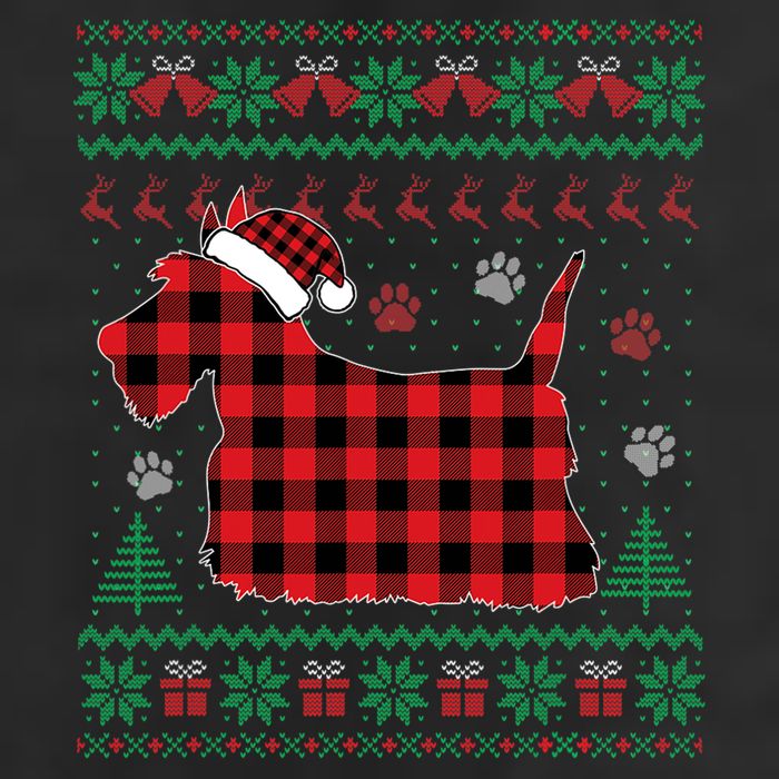 Scottie Dog Christmas Pajama Red Plaid Scottish Ugly Sweater 15oz Campfire Ceramic Mug