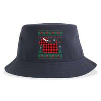 Scottie Dog Christmas Pajama Red Plaid Scottish Ugly Sweater Sustainable Bucket Hat