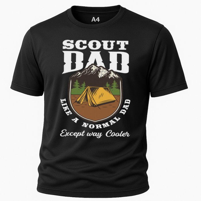 Scout Dad Camping Scouting Tent Scout Leader Scout Cooling Performance Crew T-Shirt