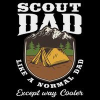 Scout Dad Camping Scouting Tent Scout Leader Scout Cooling Performance Crew T-Shirt