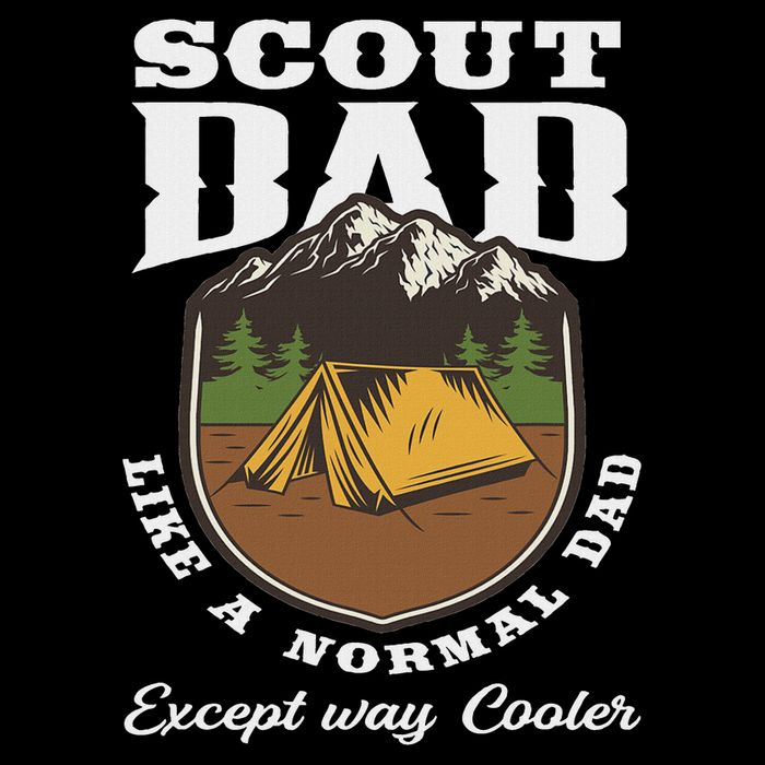 Scout Dad Camping Scouting Tent Scout Leader Scout Cooling Performance Crew T-Shirt