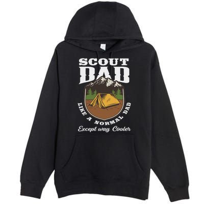 Scout Dad Camping Scouting Tent Scout Leader Scout Premium Pullover Hoodie