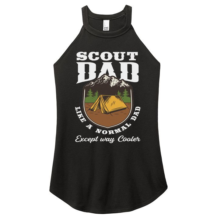 Scout Dad Camping Scouting Tent Scout Leader Scout Women's Perfect Tri Rocker Tank