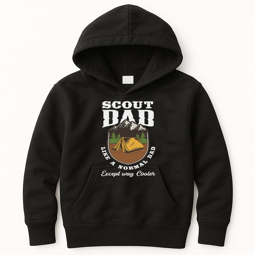 Scout Dad Camping Scouting Tent Scout Leader Scout Kids Hoodie