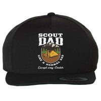 Scout Dad Camping Scouting Tent Scout Leader Scout Wool Snapback Cap