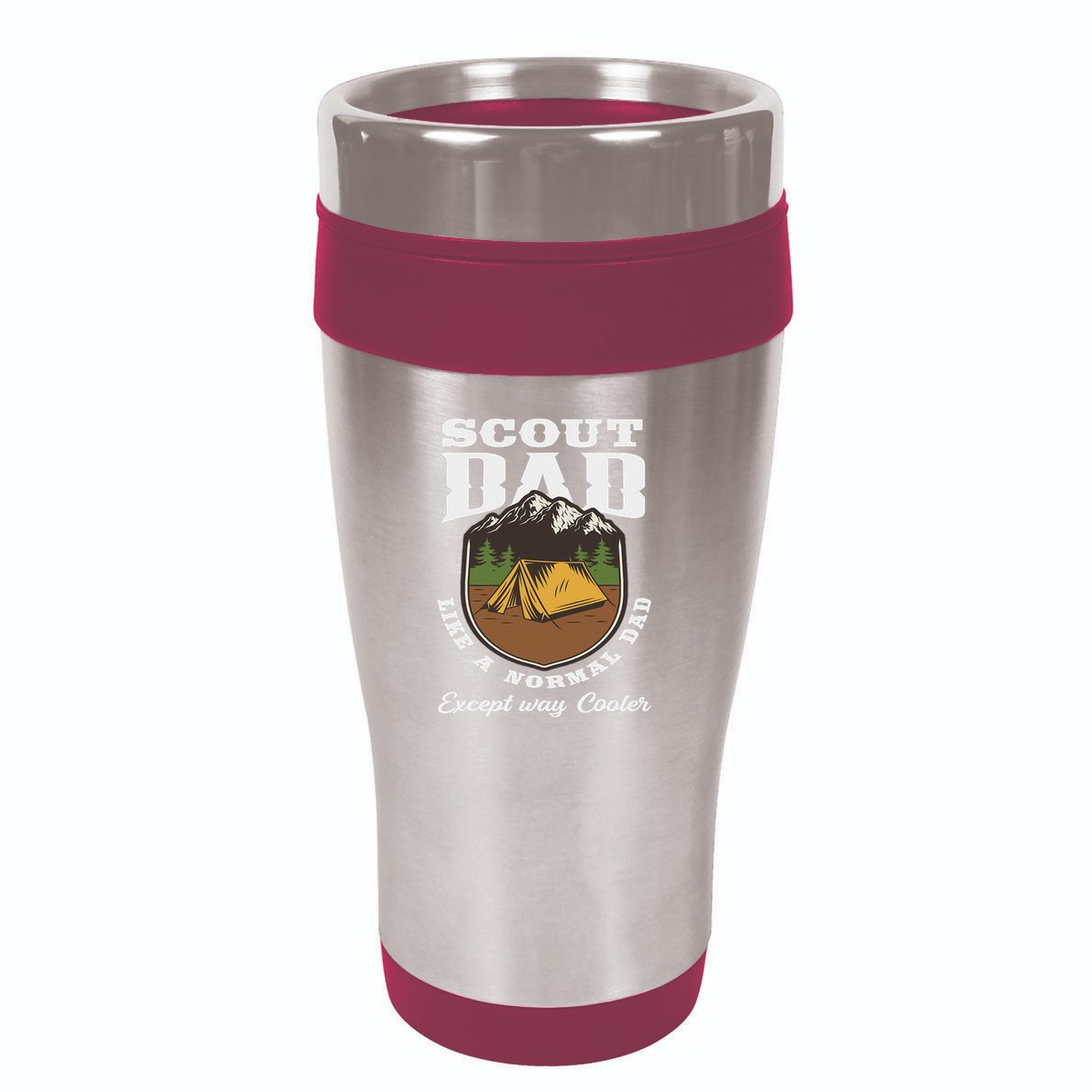 Scout Dad Camping Scouting Tent Scout Leader Scout 16oz Travel Tumbler