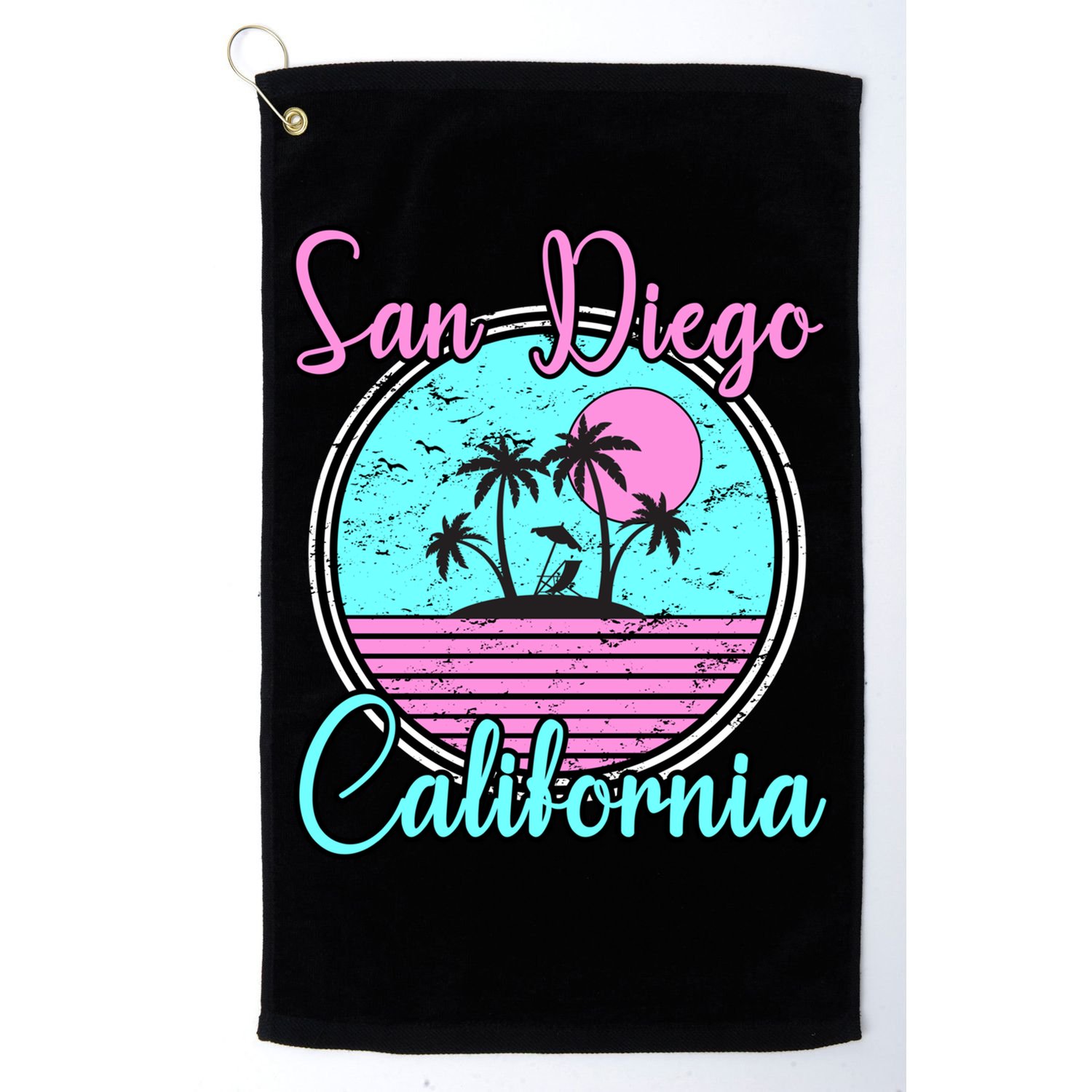 San Diego California Funny Gift Ca Beach Travel Souvenir Funny Gift Golf Towel